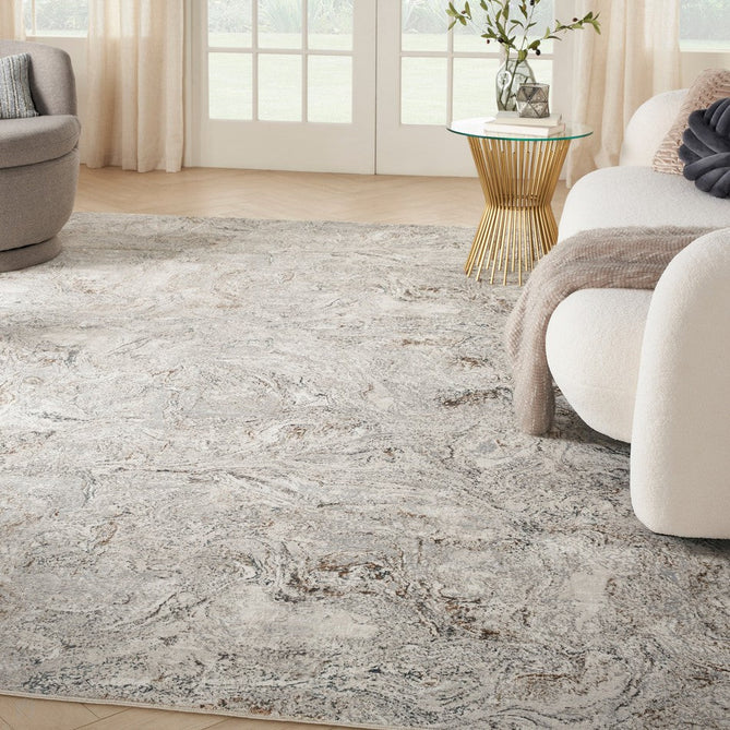 Glitz GLZ20 Modern Abstract Swirl Distressed Metallic Shimmer Hi-Low Textured Soft-Touch Short-Pile Polyester Grey/Multicolour Rug-Nourison-Rug Love - The Most Loved Rug Store