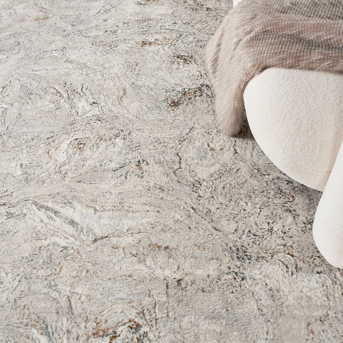 Glitz GLZ20 Modern Abstract Swirl Distressed Metallic Shimmer Hi-Low Textured Soft-Touch Short-Pile Polyester Grey/Multicolour Rug-Nourison-Rug Love - The Most Loved Rug Store