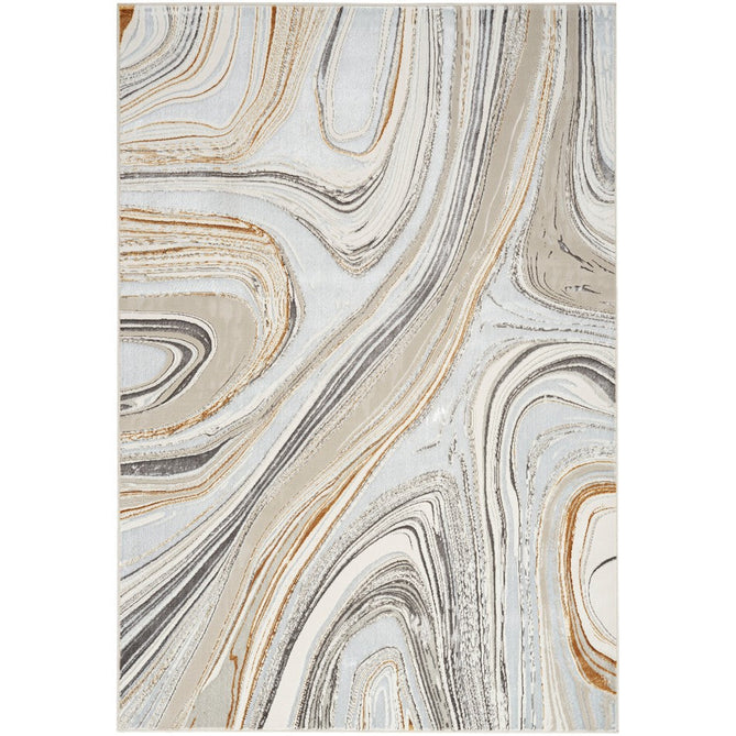 Glitz GLZ21 Modern Abstract Marbled Curve Distressed Metallic Shimmer Hi-Low Textured Soft-Touch Polyester Low Profile Short-Pile Grey/Gold Rug-Nourison-Rug Love - The Most Loved Rug Store
