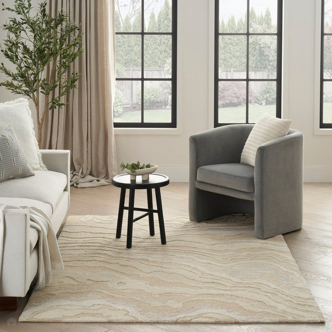 Graceful GRU01 Modern Abstract Hand-Woven Textured Hi-Low Carved Wool Beige Rug-Nourison-Rug Love - The Most Loved Rug Store