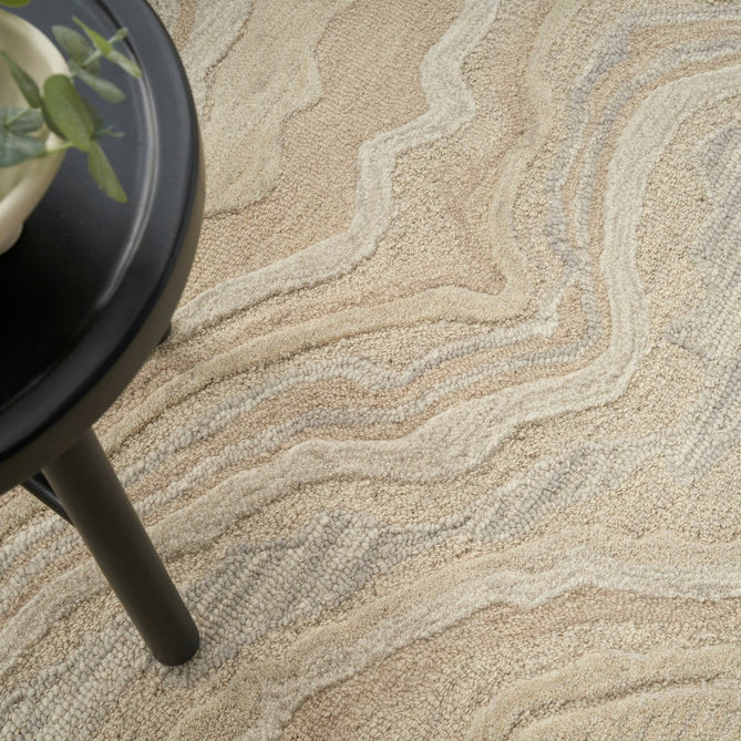 Graceful GRU01 Modern Abstract Hand-Woven Textured Hi-Low Carved Wool Beige Rug-Nourison-Rug Love - The Most Loved Rug Store