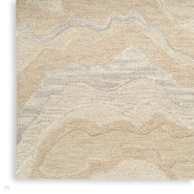 Graceful GRU01 Modern Abstract Hand-Woven Textured Hi-Low Carved Wool Beige Rug-Nourison-Rug Love - The Most Loved Rug Store