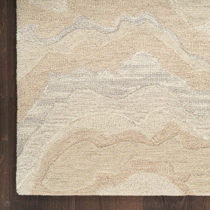Graceful GRU01 Modern Abstract Hand-Woven Textured Hi-Low Carved Wool Beige Rug-Nourison-Rug Love - The Most Loved Rug Store