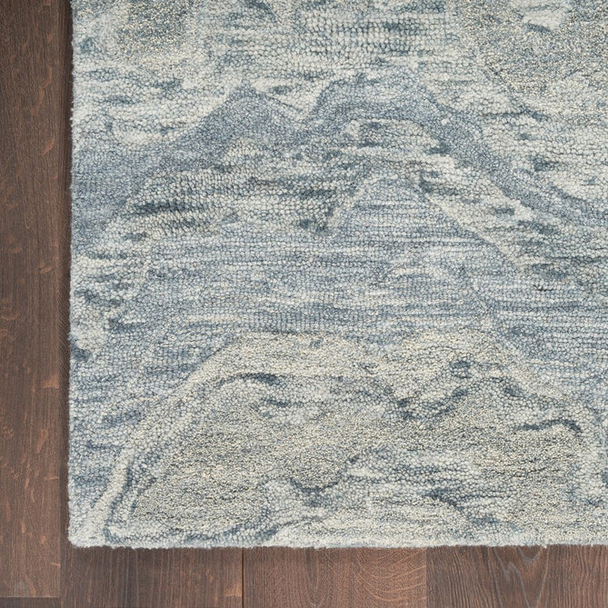 Graceful GRU01 Modern Abstract Hand-Woven Textured Hi-Low Carved Wool Blue Rug-Nourison-Rug Love - The Most Loved Rug Store