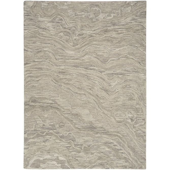 Graceful GRU01 Modern Abstract Hand-Woven Textured Hi-Low Carved Wool Grey Runner-Nourison-Rug Love - The Most Loved Rug Store
