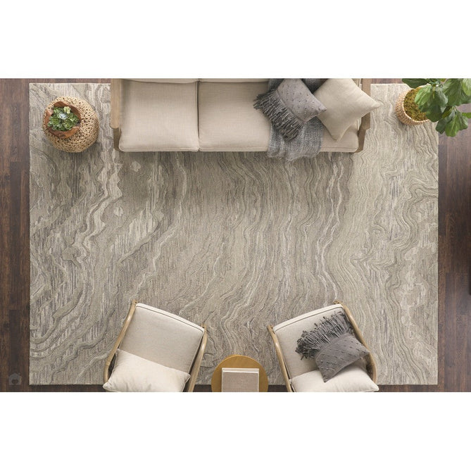 Graceful GRU01 Modern Abstract Hand-Woven Textured Hi-Low Carved Wool Grey Runner-Nourison-Rug Love - The Most Loved Rug Store