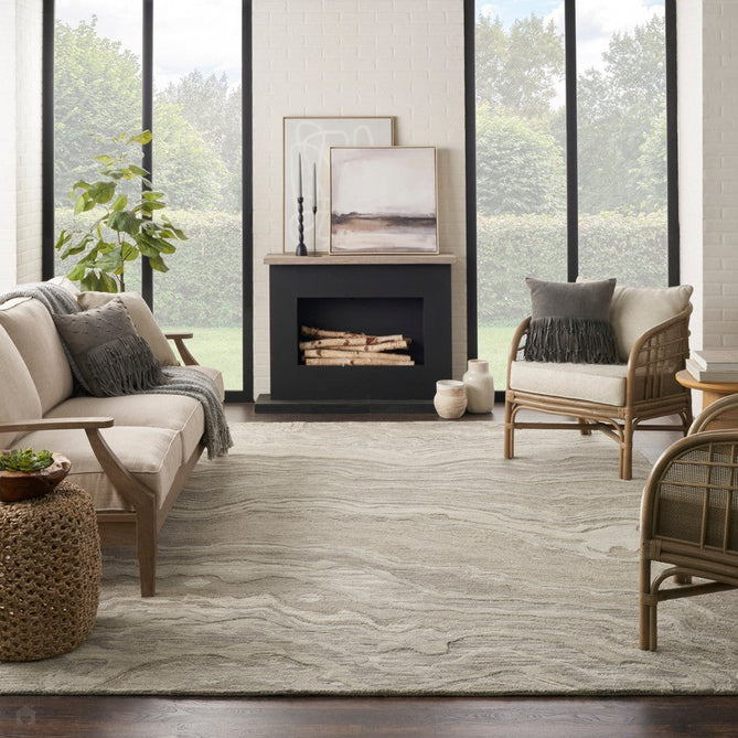 Graceful GRU01 Modern Abstract Hand-Woven Textured Hi-Low Carved Wool Grey Runner-Nourison-Rug Love - The Most Loved Rug Store