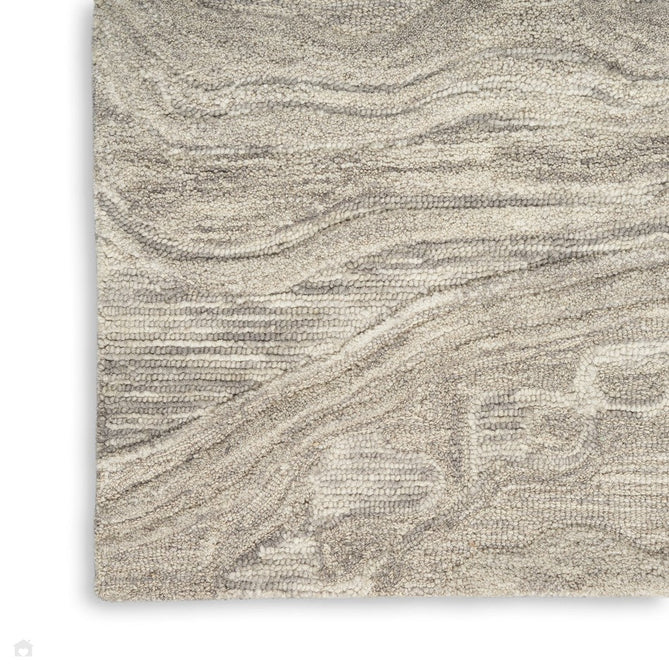 Graceful GRU01 Modern Abstract Hand-Woven Textured Hi-Low Carved Wool Grey Runner-Nourison-Rug Love - The Most Loved Rug Store