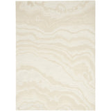 Graceful GRU01 Modern Abstract Hand-Woven Textured Hi-Low Carved Wool Ivory Rug