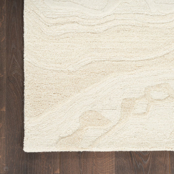 Graceful GRU01 Modern Abstract Hand-Woven Textured Hi-Low Carved Wool Ivory Runner-Nourison-Rug Love - The Most Loved Rug Store