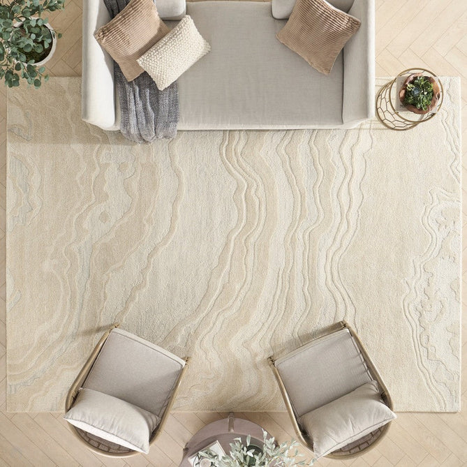 Graceful GRU01 Modern Abstract Hand-Woven Textured Hi-Low Carved Wool Ivory Runner-Nourison-Rug Love - The Most Loved Rug Store