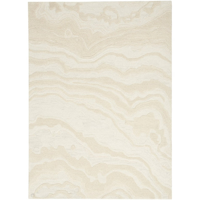 Graceful GRU01 Modern Abstract Hand-Woven Textured Hi-Low Carved Wool Ivory Runner-Nourison-Rug Love - The Most Loved Rug Store