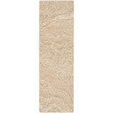 Graceful GRU01 Modern Abstract Hand-Woven Textured Hi-Low Carved Wool Taupe Runner