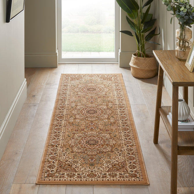 Grand Heritage GH101 Traditional Persian Floral Medallion Border Soft Stain-Resistant Durable Beige/Cream Rug-Concept Looms-Rug Love - The Most Loved Rug Store