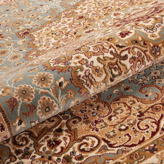 Grand Heritage GH101 Traditional Persian Floral Medallion Border Soft Stain-Resistant Durable Beige/Terracotta/Blue-Grey Rug-Concept Looms-Rug Love - The Most Loved Rug Store