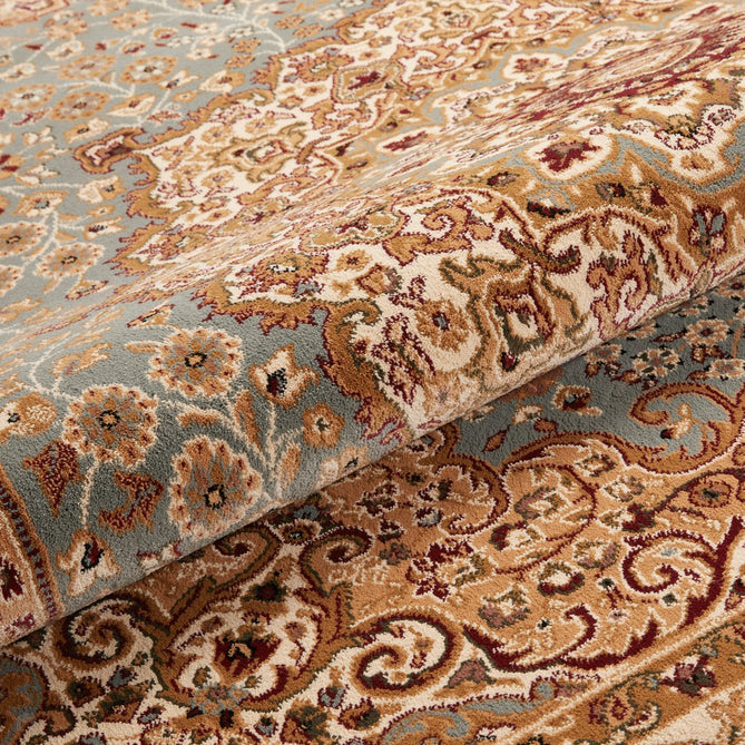 Grand Heritage GH101 Traditional Persian Floral Medallion Border Soft Stain-Resistant Durable Blue/Beige Rug-Concept Looms-Rug Love - The Most Loved Rug Store