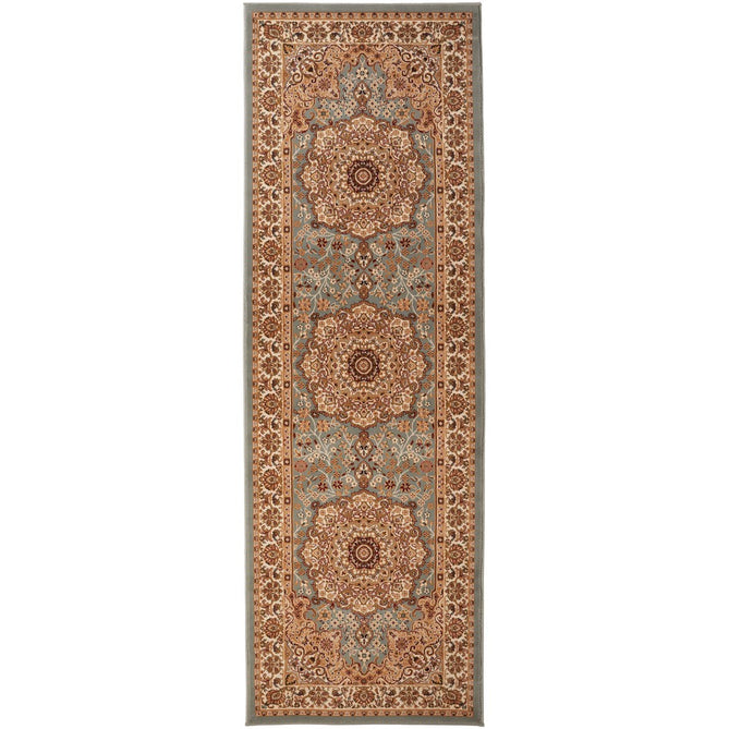 Grand Heritage GH101 Traditional Persian Floral Medallion Border Soft Stain-Resistant Durable Blue/Beige Rug-Concept Looms-Rug Love - The Most Loved Rug Store