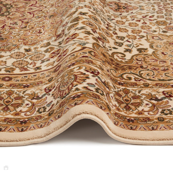 Grand Heritage GH101 Traditional Persian Floral Medallion Border Soft Stain-Resistant Durable Cream/Beige Rug-Concept Looms-Rug Love - The Most Loved Rug Store