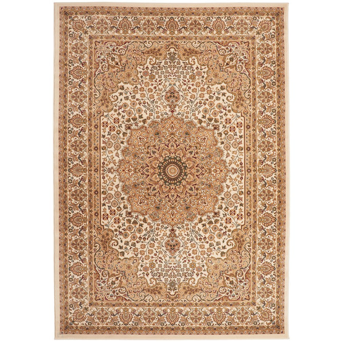Grand Heritage GH101 Traditional Persian Floral Medallion Border Soft Stain-Resistant Durable Cream/Beige Rug-Concept Looms-Rug Love - The Most Loved Rug Store