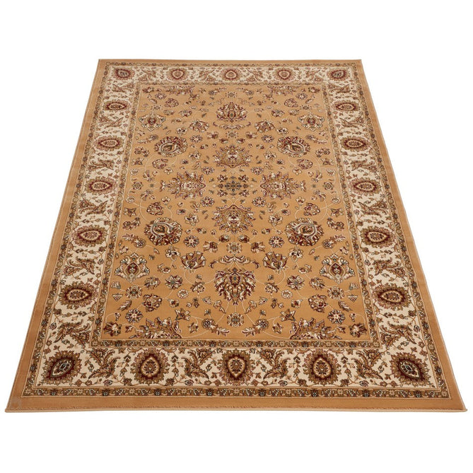 Grand Heritage GH102 Traditional Persian Classic Floral Vine Medallion Border Soft Stain-Resistant Durable Beige/Ivory Rug-Concept Looms-Rug Love - The Most Loved Rug Store