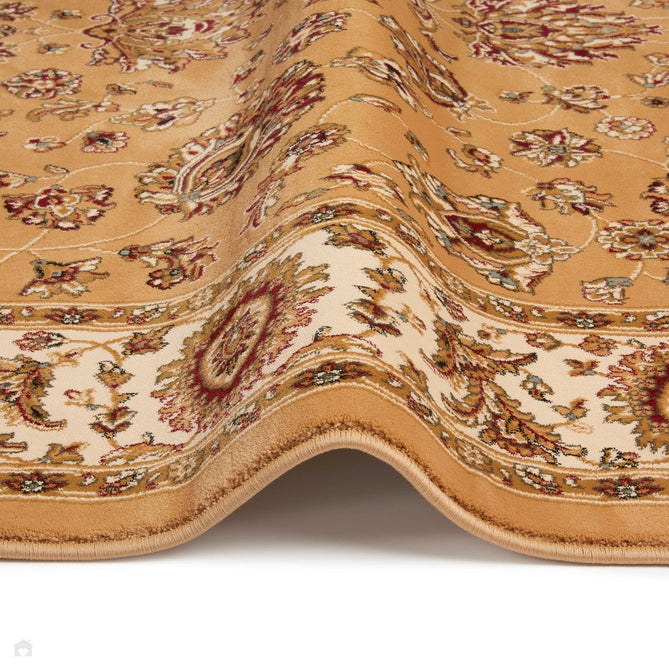 Grand Heritage GH102 Traditional Persian Classic Floral Vine Medallion Border Soft Stain-Resistant Durable Beige/Ivory Rug-Concept Looms-Rug Love - The Most Loved Rug Store