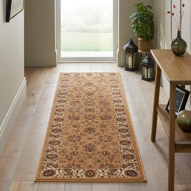 Grand Heritage GH102 Traditional Persian Classic Floral Vine Medallion Border Soft Stain-Resistant Durable Beige/Ivory Rug-Concept Looms-Rug Love - The Most Loved Rug Store
