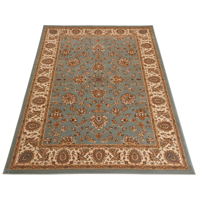 Grand Heritage GH102 Traditional Persian Classic Floral Vine Medallion Border Soft Stain-Resistant Durable Blue/Beige Rug-Concept Looms-Rug Love - The Most Loved Rug Store
