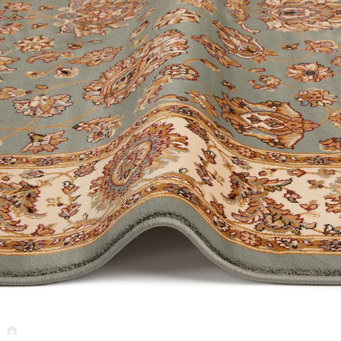 Grand Heritage GH102 Traditional Persian Classic Floral Vine Medallion Border Soft Stain-Resistant Durable Blue/Beige Rug-Concept Looms-Rug Love - The Most Loved Rug Store