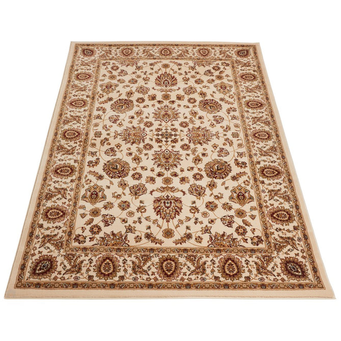 Grand Heritage GH102 Traditional Persian Classic Floral Vine Medallion Border Soft Stain-Resistant Durable Cream/Beige Rug-Concept Looms-Rug Love - The Most Loved Rug Store