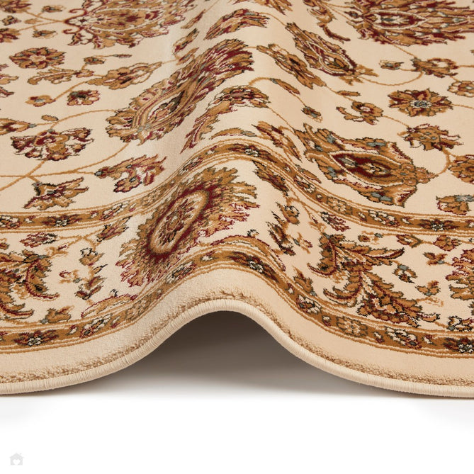 Grand Heritage GH102 Traditional Persian Classic Floral Vine Medallion Border Soft Stain-Resistant Durable Cream/Beige Rug-Concept Looms-Rug Love - The Most Loved Rug Store