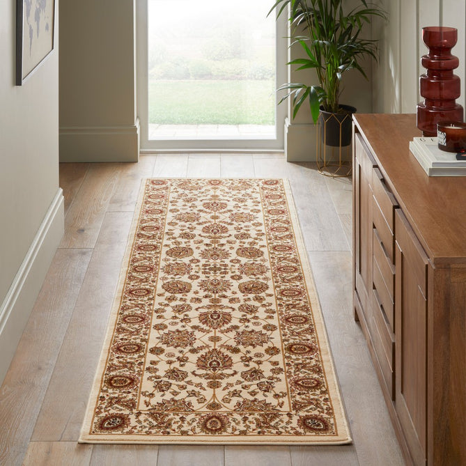 Grand Heritage GH102 Traditional Persian Classic Floral Vine Medallion Border Soft Stain-Resistant Durable Cream/Beige Rug-Concept Looms-Rug Love - The Most Loved Rug Store
