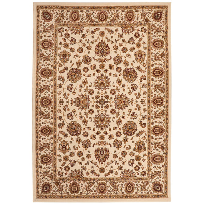Grand Heritage GH102 Traditional Persian Classic Floral Vine Medallion Border Soft Stain-Resistant Durable Cream/Beige Rug-Concept Looms-Rug Love - The Most Loved Rug Store
