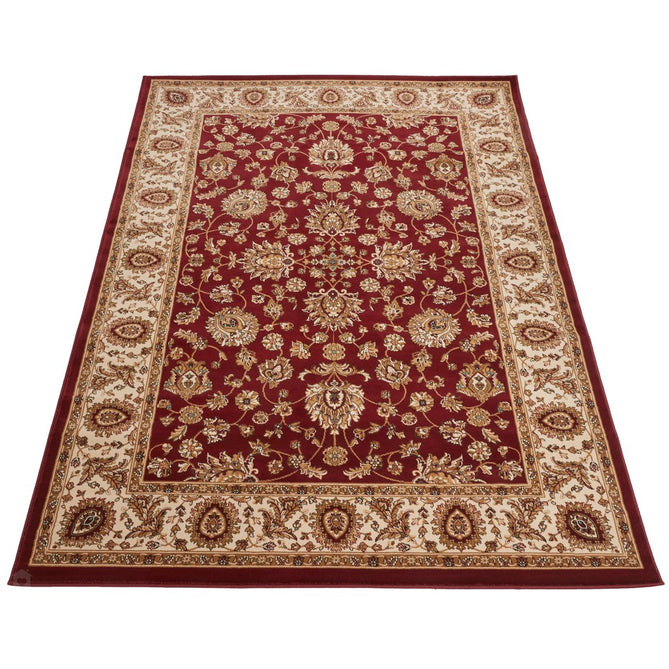 Grand Heritage GH102 Traditional Persian Classic Floral Vine Medallion Border Soft Stain-Resistant Durable Red/Beige Rug-Concept Looms-Rug Love - The Most Loved Rug Store