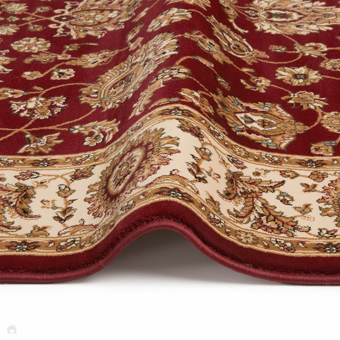 Grand Heritage GH102 Traditional Persian Classic Floral Vine Medallion Border Soft Stain-Resistant Durable Red/Beige Rug-Concept Looms-Rug Love - The Most Loved Rug Store
