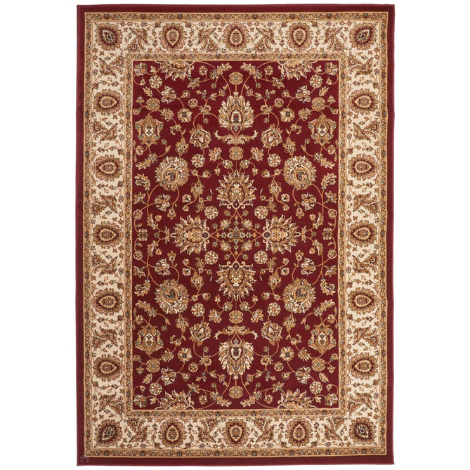 Grand Heritage GH102 Traditional Persian Classic Floral Vine Medallion Border Soft Stain-Resistant Durable Red/Beige Rug-Concept Looms-Rug Love - The Most Loved Rug Store
