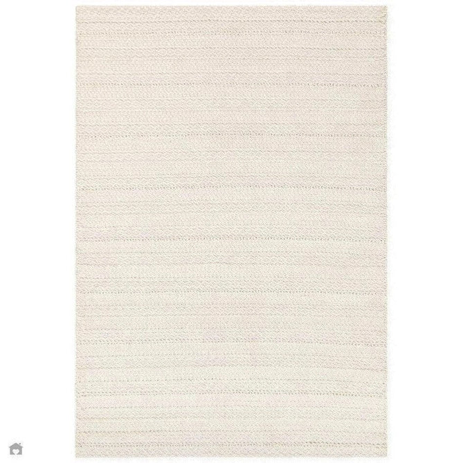 Grayson Modern Plain Hand-Woven Textured Knit Weave Heavyweight Durable Eco-Friendly Recycled Stain-Resistant Weatherproof Flatweave In-Outdoor Cream Rug-Asiatic Carpets-Rug Love - The Most Loved Rug Store