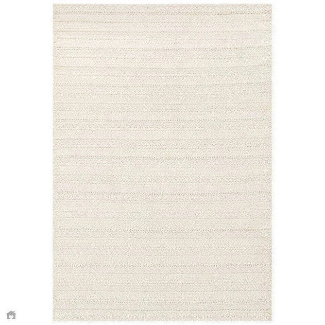 Grayson Modern Plain Hand-Woven Textured Knit Weave Heavyweight Durable Eco-Friendly Recycled Stain-Resistant Weatherproof Flatweave In-Outdoor Cream Rug-Asiatic Carpets-Rug Love - The Most Loved Rug Store