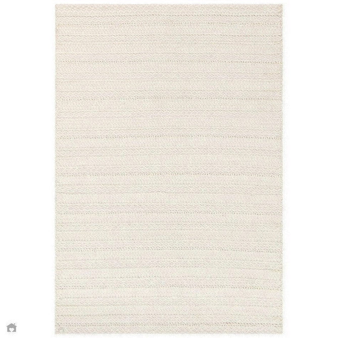 Grayson Modern Plain Hand-Woven Textured Knit Weave Heavyweight Durable Eco-Friendly Recycled Stain-Resistant Weatherproof Flatweave In-Outdoor Cream Rug-Asiatic Carpets-Rug Love - The Most Loved Rug Store