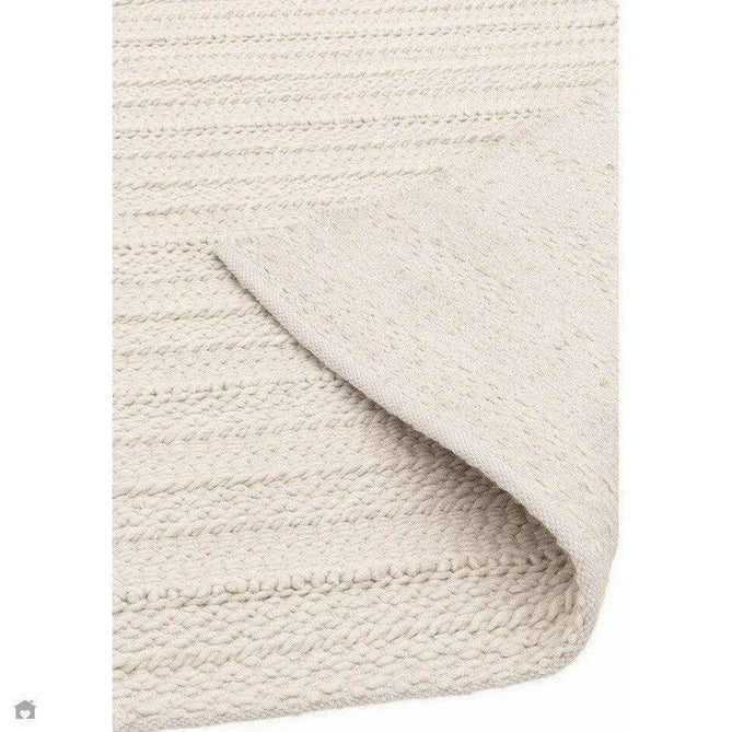 Grayson Modern Plain Hand-Woven Textured Knit Weave Heavyweight Durable Eco-Friendly Recycled Stain-Resistant Weatherproof Flatweave In-Outdoor Cream Rug-Asiatic Carpets-Rug Love - The Most Loved Rug Store