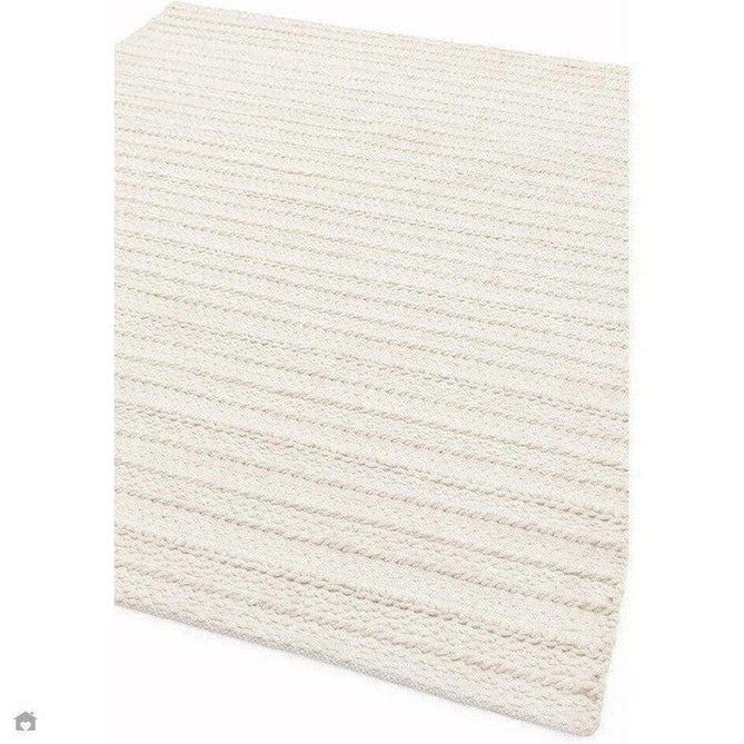 Grayson Modern Plain Hand-Woven Textured Knit Weave Heavyweight Durable Eco-Friendly Recycled Stain-Resistant Weatherproof Flatweave In-Outdoor Cream Rug-Asiatic Carpets-Rug Love - The Most Loved Rug Store