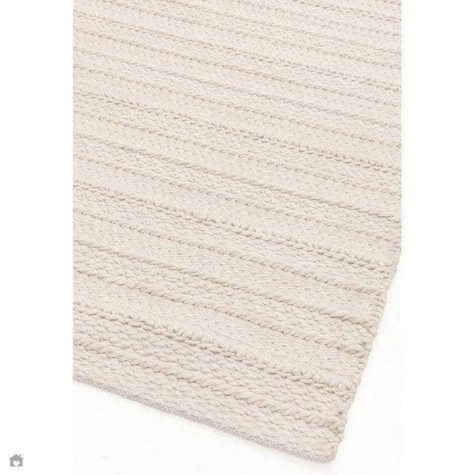 Grayson Modern Plain Hand-Woven Textured Knit Weave Heavyweight Durable Eco-Friendly Recycled Stain-Resistant Weatherproof Flatweave In-Outdoor Cream Rug-Asiatic Carpets-Rug Love - The Most Loved Rug Store