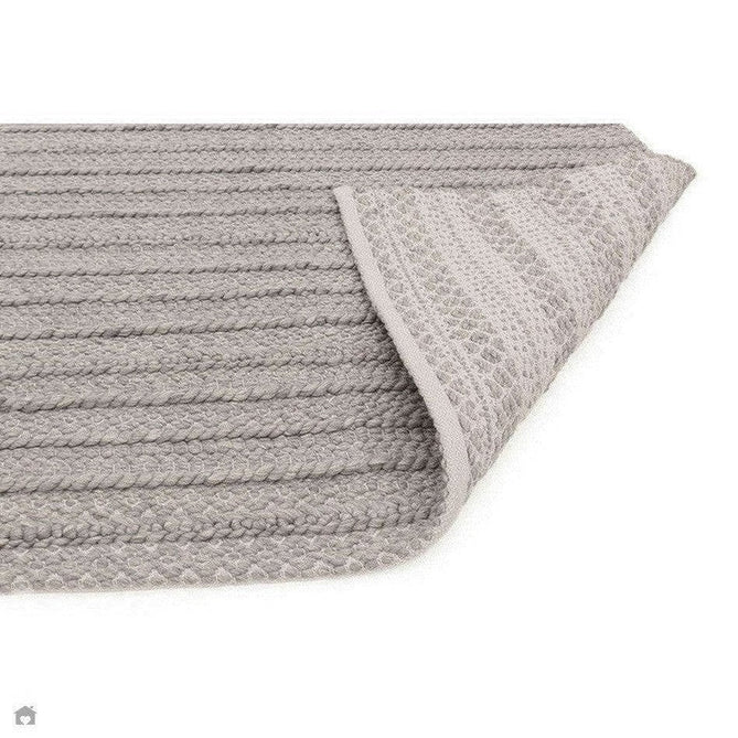 Grayson Modern Plain Hand-Woven Textured Knit Weave Heavyweight Durable Eco-Friendly Recycled Stain-Resistant Weatherproof Flatweave In-Outdoor Grey Rug-Asiatic Carpets-Rug Love - The Most Loved Rug Store
