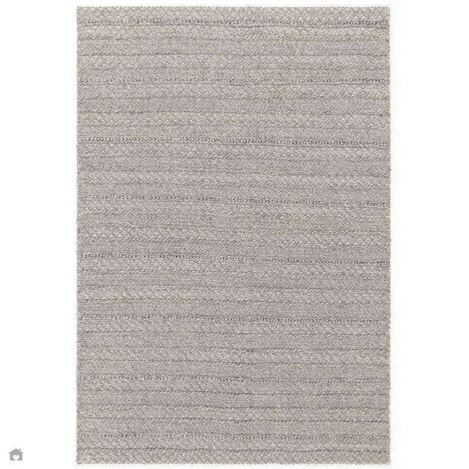 Grayson Modern Plain Hand-Woven Textured Knit Weave Heavyweight Durable Eco-Friendly Recycled Stain-Resistant Weatherproof Flatweave In-Outdoor Grey Rug-Asiatic Carpets-Rug Love - The Most Loved Rug Store