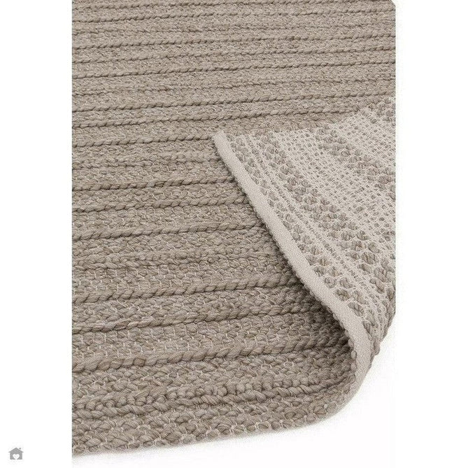 Grayson Modern Plain Hand-Woven Textured Knit Weave Heavyweight Durable Eco-Friendly Recycled Stain-Resistant Weatherproof Flatweave In-Outdoor Taupe Rug-Asiatic Carpets-Rug Love - The Most Loved Rug Store