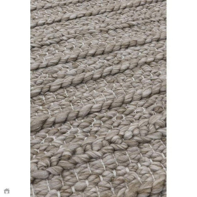 Grayson Modern Plain Hand-Woven Textured Knit Weave Heavyweight Durable Eco-Friendly Recycled Stain-Resistant Weatherproof Flatweave In-Outdoor Taupe Rug-Asiatic Carpets-Rug Love - The Most Loved Rug Store