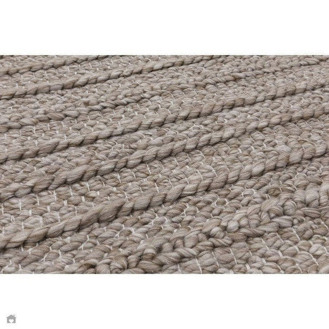 Grayson Modern Plain Hand-Woven Textured Knit Weave Heavyweight Durable Eco-Friendly Recycled Stain-Resistant Weatherproof Flatweave In-Outdoor Taupe Rug-Asiatic Carpets-Rug Love - The Most Loved Rug Store