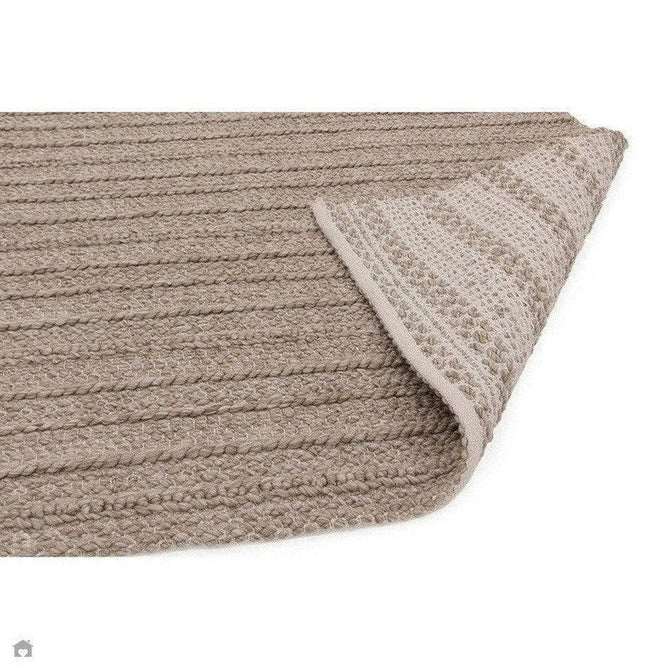 Grayson Modern Plain Hand-Woven Textured Knit Weave Heavyweight Durable Eco-Friendly Recycled Stain-Resistant Weatherproof Flatweave In-Outdoor Taupe Rug-Asiatic Carpets-Rug Love - The Most Loved Rug Store
