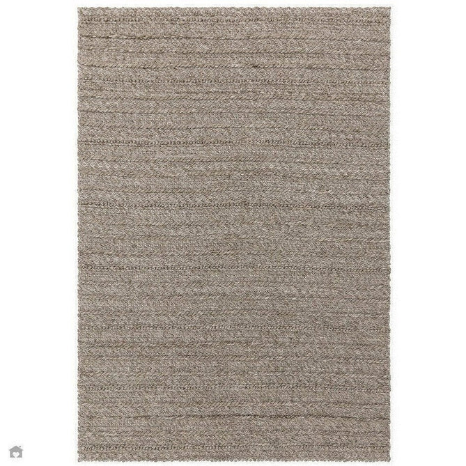 Grayson Modern Plain Hand-Woven Textured Knit Weave Heavyweight Durable Eco-Friendly Recycled Stain-Resistant Weatherproof Flatweave In-Outdoor Taupe Rug-Asiatic Carpets-Rug Love - The Most Loved Rug Store