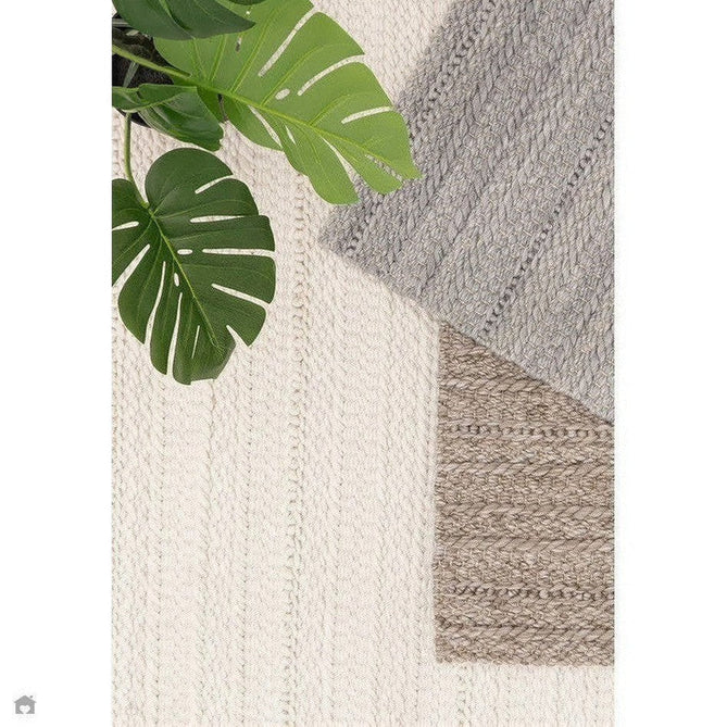 Grayson Modern Plain Hand-Woven Textured Knit Weave Heavyweight Durable Eco-Friendly Recycled Stain-Resistant Weatherproof Flatweave In-Outdoor Taupe Rug-Asiatic Carpets-Rug Love - The Most Loved Rug Store