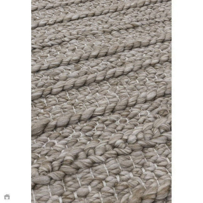 Grayson Modern Plain Hand-Woven Textured Knit Weave Heavyweight Durable Eco-Friendly Recycled Stain-Resistant Weatherproof Flatweave In-Outdoor Taupe Rug-Asiatic Carpets-Rug Love - The Most Loved Rug Store